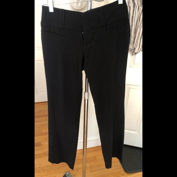 BCX size 1 black wide leg dress pants zip flat front like new - Picture 3 of 14
